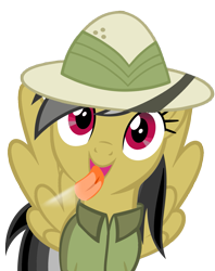 Size: 1259x1592 | Tagged: safe, artist:umbra-neko, derpibooru import, daring do, fourth wall, licking, licking ponies, screen, solo