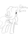 Size: 1024x1229 | Tagged: safe, artist:reneesdetermination, derpibooru import, oc, oc only, oc:peppermint pattie, lineart, monochrome, sketch, solo