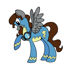 Size: 1535x1460 | Tagged: safe, artist:mezia, derpibooru import, oc, oc only, oc:trade winds, solo, wonderbolts uniform