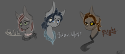 Size: 1024x448 | Tagged: safe, artist:darkbluephantom, derpibooru import, big bad wolf, bigby, bigby wolf, crossover, fables, faith, ponified, snow white, telltale games, the wolf among us, video game