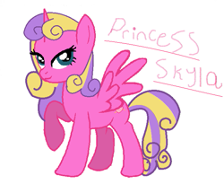 Size: 629x517 | Tagged: safe, artist:lovemcg99, derpibooru import, princess skyla, pegasus, pony, female, mare, solo, wings