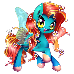 Size: 894x894 | Tagged: safe, artist:inky-pinkie, oc, oc only, oc:fable, breezie, solo