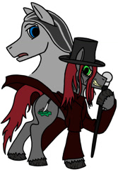 Size: 730x1095 | Tagged: safe, artist:ladyfafnear, derpibooru import, pony, dr jekyll and mr hyde, mane, ponified