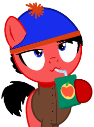 Size: 414x560 | Tagged: safe, derpibooru import, button mash, ponified, smug, solo, south park, stan marsh