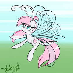 Size: 1300x1300 | Tagged: safe, artist:lightningnickel, oc, oc only, oc:cotton candy, breezie, season 4, cute, frog (hoof), solo, underhoof