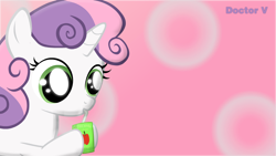 Size: 1280x720 | Tagged: safe, artist:doctorv, derpibooru import, sweetie belle, cute, daaaaaaaaaaaw, diasweetes, juice box, solo