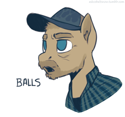 Size: 700x655 | Tagged: safe, artist:cobaltsnow, derpibooru import, bobby singer, catchphrase, ponified, solo, supernatural, vulgar