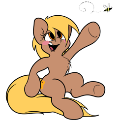 Size: 881x902 | Tagged: safe, artist:extradan, derpibooru import, oc, oc only, oc:honey dip, bee, solo, underhoof