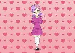 Size: 800x568 | Tagged: safe, sweetie belle, human, horned humanization, humanized, kisekae, solo