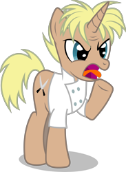 Size: 4397x6000 | Tagged: safe, artist:masem, derpibooru import, idw, absurd resolution, gordon ramsay, idw showified, ponified, simple background, solo, transparent background, vector