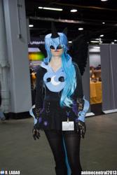 Size: 1365x2048 | Tagged: artist needed, safe, derpibooru import, nightmare moon, human, anime central, anime central 2013, convention, cosplay, irl, irl human, mask, photo, solo