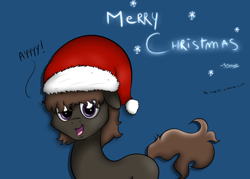 Size: 1400x1000 | Tagged: safe, artist:spenws, derpibooru import, oc, oc only, christmas, doodle, hat, simple background, solo