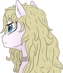 Size: 345x401 | Tagged: safe, artist:whatthescoots, battletech, bust, federated commonwealth, jewelry, lyran commonwealth, melissa arthur steiner, necklace, ponified, portrait, solo