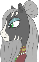 Size: 291x460 | Tagged: safe, artist:whatthescoots, zebra, battletech, bust, capellan confederation, clothes, jewelry, old, ponified, portrait, romano liao, solo, uniform