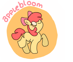 Size: 436x369 | Tagged: safe, artist:fruitriver, apple bloom, earth pony, pony, female, filly, simple background, solo, white background