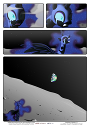 Size: 1920x2665 | Tagged: safe, artist:redapropos, artist:xhazxmatx, derpibooru import, nightmare moon, comic, crying, exile, feels, moon, sad