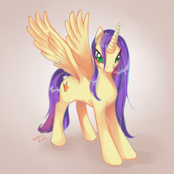 Size: 2000x2000 | Tagged: safe, artist:mesunari, oc, oc only, alicorn, pony, alicorn oc, kamisia, solo