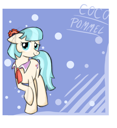 Size: 1100x1200 | Tagged: safe, artist:natsu714, derpibooru import, coco pommel, rarity takes manehattan, solo