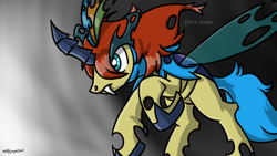 Size: 1280x720 | Tagged: safe, artist:nob0dyimportant, changeling, changelingified, keldeo, pokémon, solo