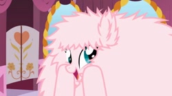 Size: 1020x570 | Tagged: safe, artist:mixermike622, derpibooru import, oc, oc only, oc:fluffle puff, pony, :d, cute, dashface, female, fluffy, happy, looking back, mare, solo, squee