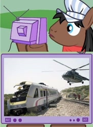 Size: 440x600 | Tagged: safe, derpibooru import, full steam, promontory, exploitable meme, hrvatske zeljeznice, meme, obligatory pony, tv meme