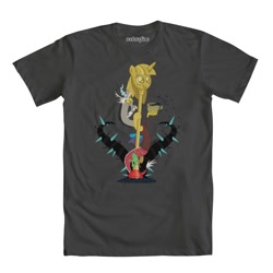 Size: 1000x1000 | Tagged: safe, derpibooru import, discord, black vine, clothes, official, shirt, solo, twilight scepter, welovefine