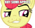 Size: 480x394 | Tagged: safe, derpibooru import, edit, apple bloom, daring don't, buy some apples, image macro, meme, pure class, smugdash, solo