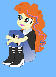 Size: 287x393 | Tagged: safe, artist:berrypunchrules, golden hazel, equestria girls, rainbow rocks, background character, background human, base used, gradient, solo