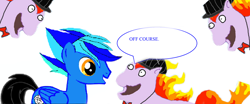 Size: 864x360 | Tagged: safe, derpibooru import, edit, oc, oc only, pony creator, /mlp/, 4chan, brandon, clarence, cross, duo, off course, text, wat