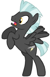 Size: 921x1410 | Tagged: safe, artist:dreamcasterpegasus, thunderlane, pegasus, pony, male, rearing, simple background, solo, stallion, transparent background