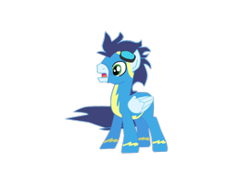 Size: 800x600 | Tagged: safe, artist:germanlunarprincess, derpibooru import, soarin', pegasus, pony, blue coat, blue mane, male, solo, stallion, wings