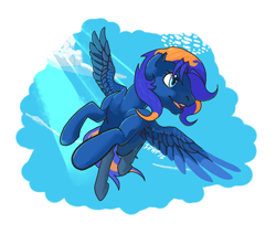 Size: 832x704 | Tagged: safe, artist:idrawweeklypony, oc, oc only, pegasus, pony, flying, solo