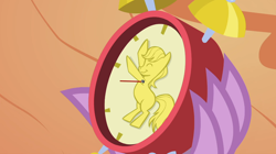 Size: 1054x592 | Tagged: safe, derpibooru import, screencap, owl's well that ends well, alarm clock, clock, solo, spike's claw