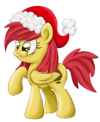 Size: 749x913 | Tagged: safe, artist:autumn-dreamscape, derpibooru import, oc, oc only, oc:peppy pines, hat, santa hat, solo