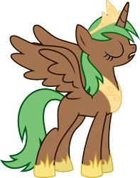 Size: 446x566 | Tagged: safe, artist:drakizora, artist:rosemaryspice, derpibooru import, oc, oc only, oc:rosemary spice, alicorn, pony, alicorn oc, blank flank, eyes closed, race swap, simple background, solo, transparent background, vector