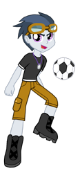 Size: 744x1600 | Tagged: safe, artist:ferrokiva, rumble, equestria girls, equestria girls-ified, football, goggles, solo