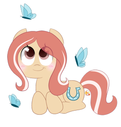 Size: 950x1000 | Tagged: safe, artist:mochi--pon, oc, oc only, oc:tater, butterfly, offspring, parent:flash sentry, parent:twilight sparkle, parents:flashlight, solo