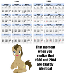 Size: 800x893 | Tagged: safe, doctor whooves, barely pony related, calendar, obligatory pony, solo, time paradox