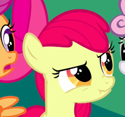 Size: 600x560 | Tagged: safe, screencap, apple bloom, hearts and hooves day (episode), hearts and hooves day, scrunchy face