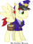 Size: 3950x5288 | Tagged: safe, artist:vector-brony, derpibooru import, care package, special delivery, absurd resolution, clothes, letter, mailbag, mailpony, simple background, solo, transparent background, uniform, vector