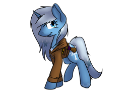 Size: 1024x768 | Tagged: safe, derpibooru import, oc, oc only, fallout equestria, celsius, clothes, drugs, hoodie, ice, necklace, pop, soda, solo, sparkle cola