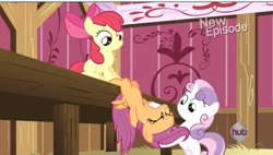 Size: 634x361 | Tagged: safe, derpibooru import, apple bloom, scootaloo, sweetie belle, flight to the finish, season 4