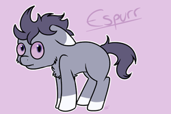 Size: 500x333 | Tagged: safe, artist:twizzy, chest fluff, espurr, floppy ears, fluffy, pokémon, ponified, solo