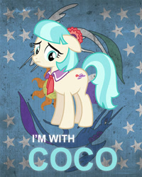 Size: 460x576 | Tagged: safe, artist:crankydoodle, derpibooru import, coco pommel, rarity takes manehattan, conan o'brien, palindrome get, parody, solo