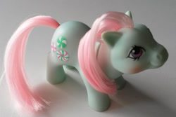 Size: 620x414 | Tagged: safe, artist:silvermoonbreeze, minty, g1, g3, custom, g3 to g1, generation leap, irl, photo, solo, toy