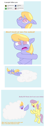 Size: 500x1400 | Tagged: safe, artist:pcjoyce, cloud kicker, parasol, ask, ask cloud kicker, cloud, comic, flying, tumblr