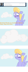 Size: 400x1000 | Tagged: safe, artist:pcjoyce, cloud kicker, abuse, ask, ask cloud kicker, cloud, comic, solo, tumblr