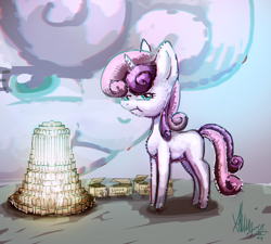 Size: 4582x4124 | Tagged: safe, artist:alumx, sweetie belle, absurd resolution, solo, sugarcube, zoom layer