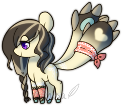 Size: 303x263 | Tagged: safe, artist:ishisa, oc, oc only, earth pony, pony, augmented tail, solo