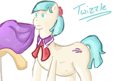 Size: 3000x2000 | Tagged: safe, artist:twizzle, derpibooru import, coco pommel, rarity takes manehattan, mannequin, pregnant, sensibly-proportioned pregnancy, solo